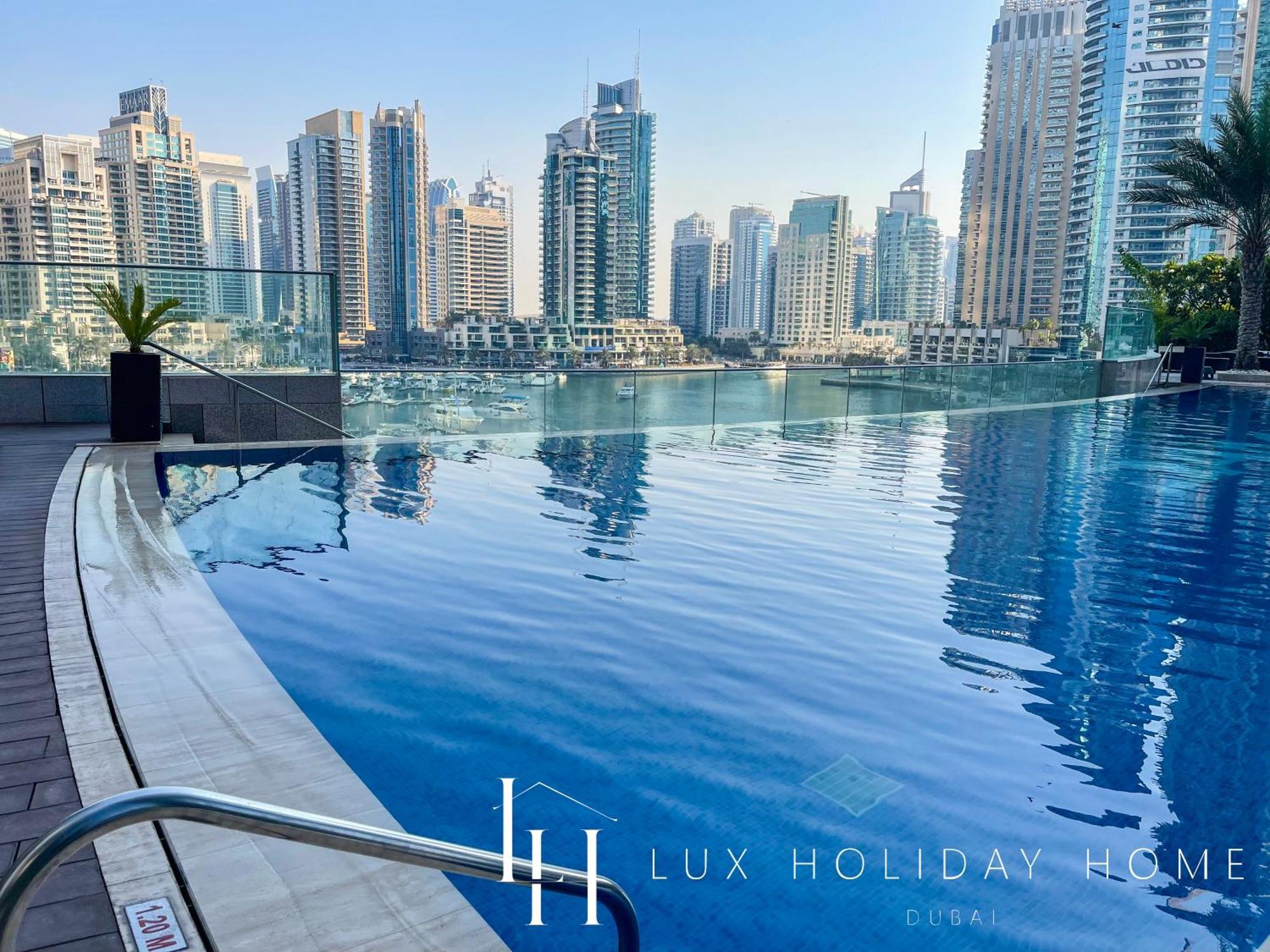 Lux - Lavish Suite With Full Palm Jumeirah View 1 Dubái Exterior foto